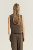 Stylowy top w kolorze khaki