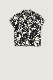 Koszula z kwiatowym nadrukiem krótki rękaw Koszula z kwiatowym nadrukiem krótki rękaw