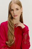 Stylowa bluza w winnym odcieniu czerwieni Stylowa bluza w winnym odcieniu czerwieni