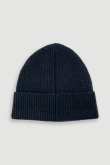 Granatowa czapka beanie z delikatnym połyskiem