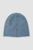 Niebieska prążkowana czapka beanie