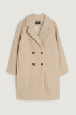 Efektowny dwurzędowy  płaszcz jasny beż
