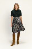 Wiskozowa spódnica midi w kratę