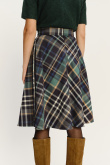 Wiskozowa spódnica midi w kratę
