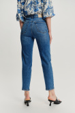 Klasyczne jeansy mom fit granatowe