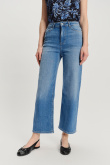 Niebieskie jeansy typu cropped