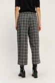 Szerokie wiskozowe spodnie w kratę