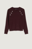 Burgundowy sweter z miękkiej dzianiny