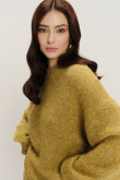 Efektowny zielony sweter oversize 
