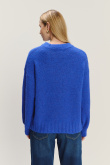 Ciepły niebieski sweter oversize 