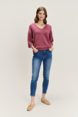 Sweter z rękawem 3/4 z domieszką wełny 