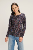 Uniwersalny sweter z kolorowym nadrukiem paisley