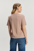 Beżowy t-shirt basic