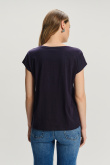 Ciemnogranatowy t-shirt z bawełny