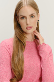 Kobiecy longsleeve w jasnym odcieniu różu