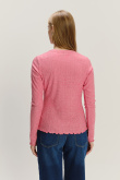 Kobiecy longsleeve w jasnym odcieniu różu
