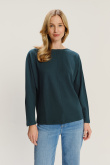 Luźny turkusowy longsleeve