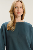 Luźny turkusowy longsleeve