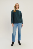 Luźny turkusowy longsleeve