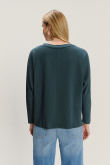 Luźny turkusowy longsleeve