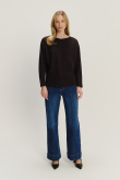 Czarny longsleeve w stylu basic