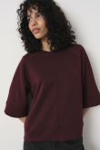 Bordowa bluza oversize