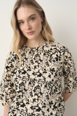 Bluza oversize z nadrukiem w kwiaty