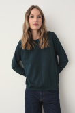 Casualowa bluza w kolorze butelkowej zieleni