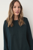 Casualowa bluza w kolorze butelkowej zieleni