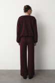 Bordowa bluza typu bomber