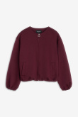 Bordowa bluza typu bomber