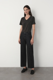 Grafitowe jeansy wide leg 