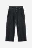 Grafitowe jeansy wide leg 