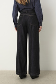 Czarne jeansowe spodnie wide leg