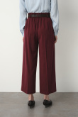 Bordowe spodnie typu wide leg