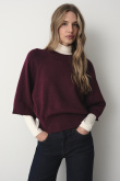 Bordowy sweter oversize