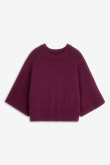 Bordowy sweter oversize