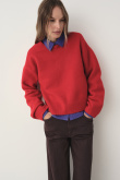 Efektowny czerwony sweter