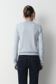 Sweter z kołnierzykiem w kolorze baby blue