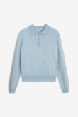 Sweter z dodatkiem wełny kolor baby blue