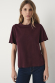 Bawełniany t-shirt w fioletowym kolorze