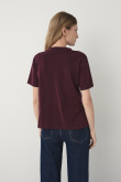 Bawełniany t-shirt w fioletowym kolorze