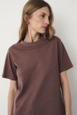 Bawełniany t-shirt w brązowym kolorze
