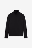 Czarny longsleeve z półgolfem