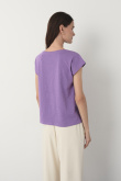 Bawełniany t-shirt w fioletowym kolorze