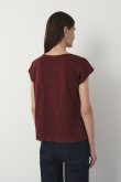 Bawełniany t-shirt w kasztanowym kolorze