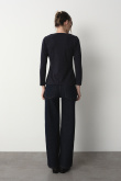 Casualowy longsleeve w granatowym kolorze 