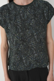 Luźny top z nadrukiem paisley