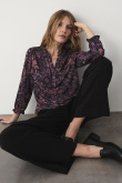 Casualowy top z nadrukiem paisley