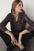 Casualowy top z nadrukiem paisley